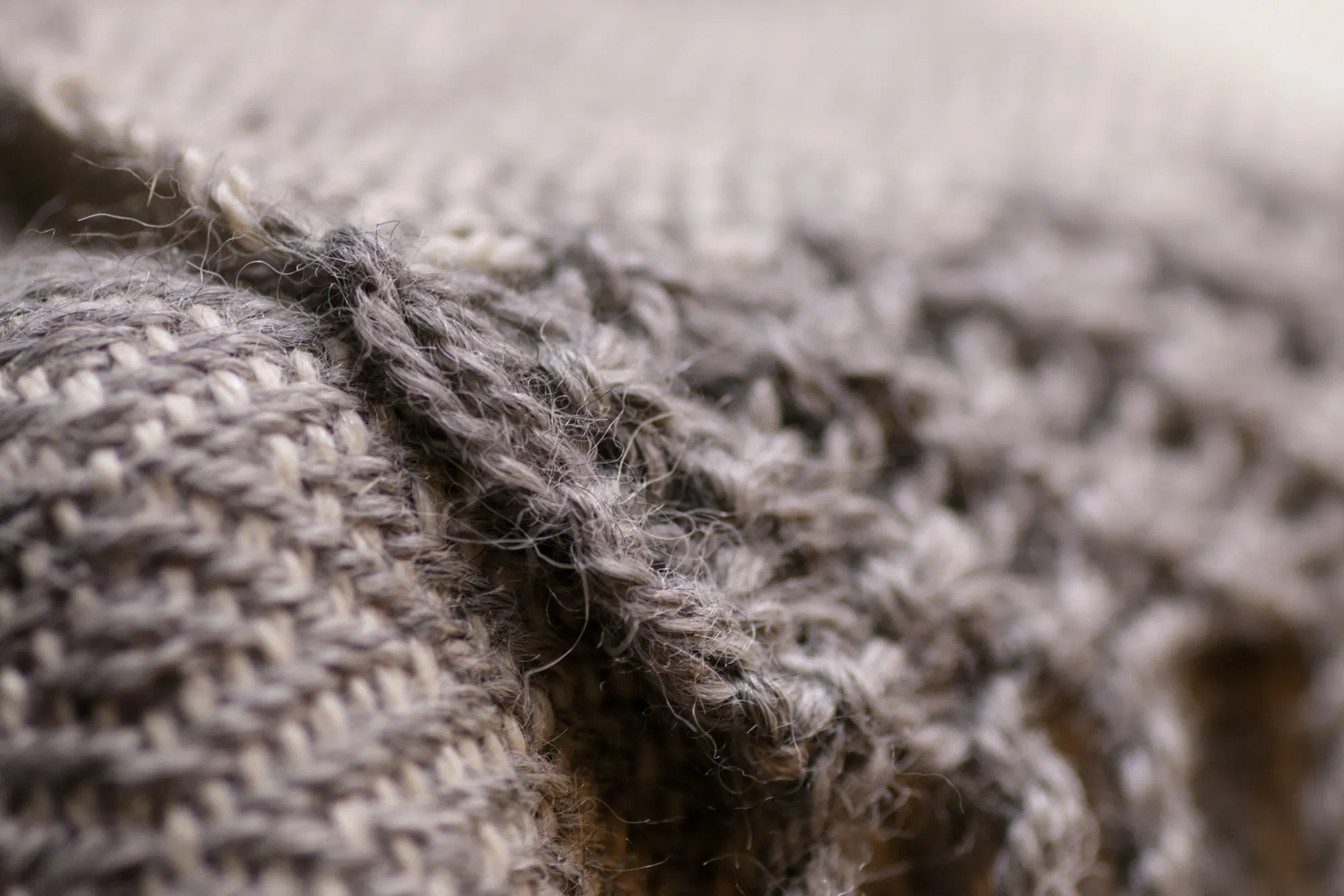 Alpaca Shawl - Natural Grey White Partridge