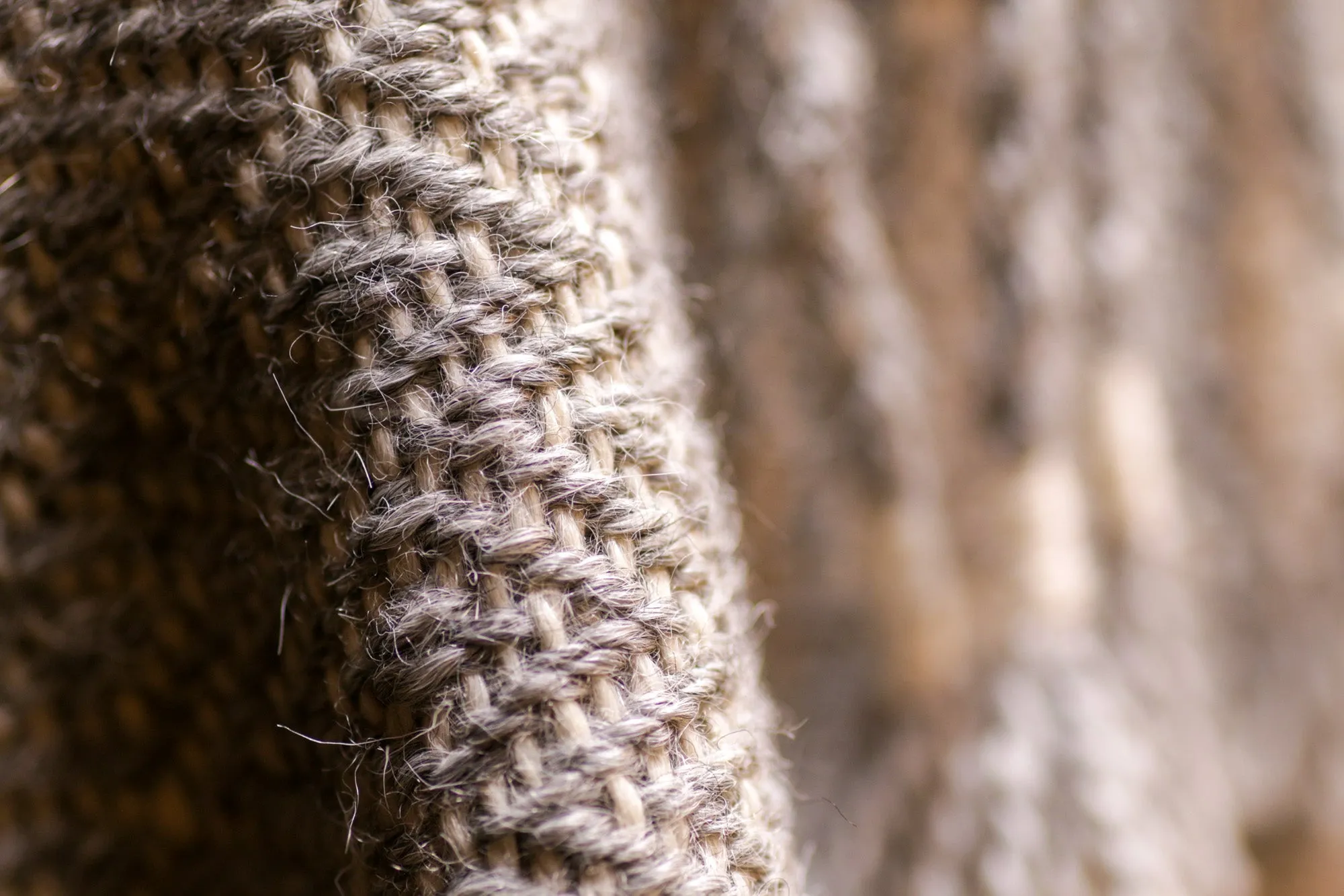 Alpaca Shawl - Natural Grey White Partridge