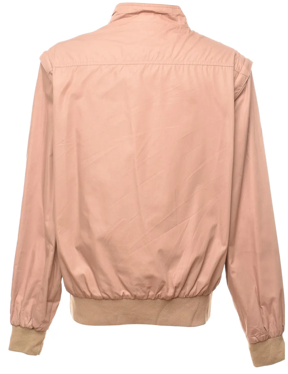 Beige Zip-Front Jacket - L