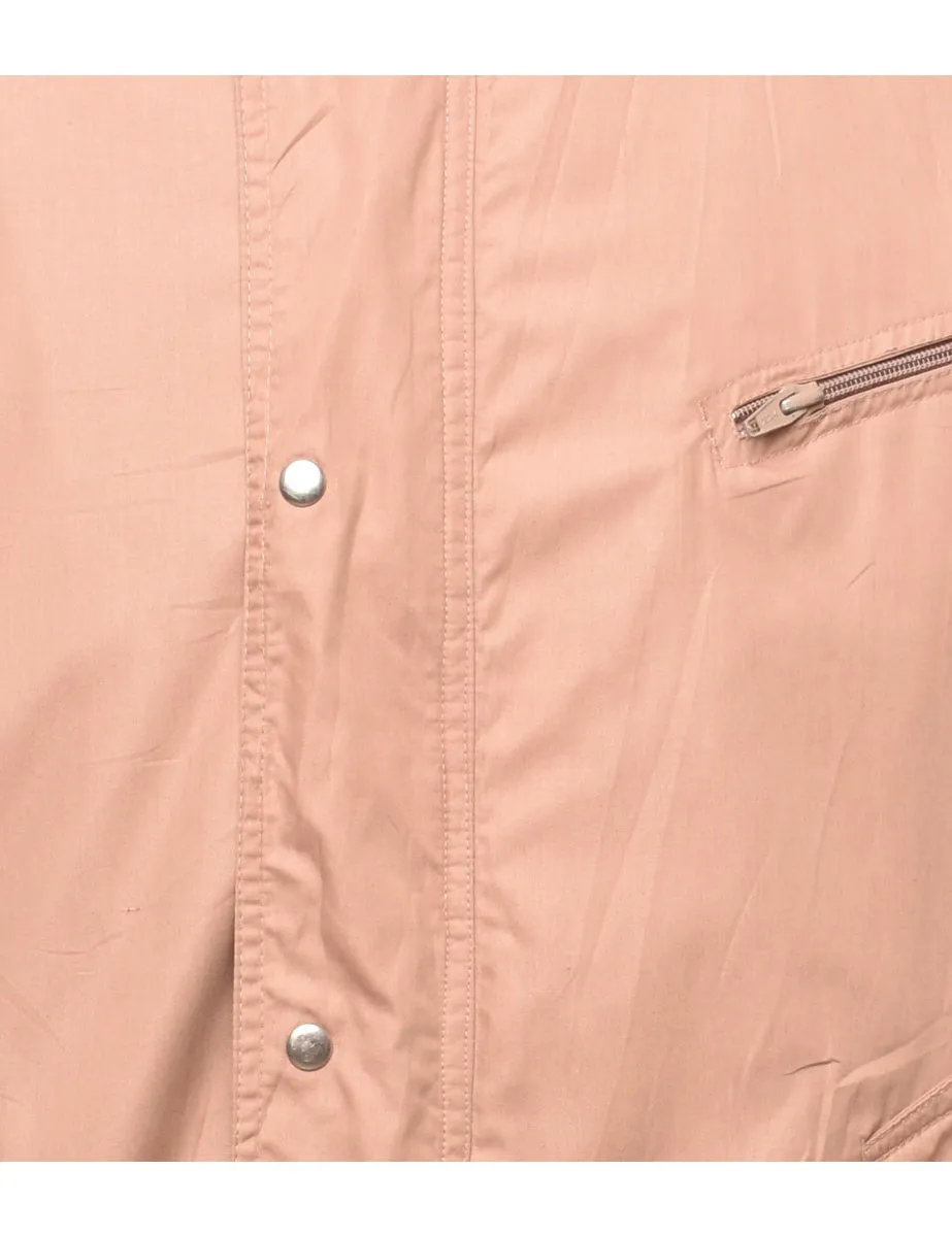 Beige Zip-Front Jacket - L