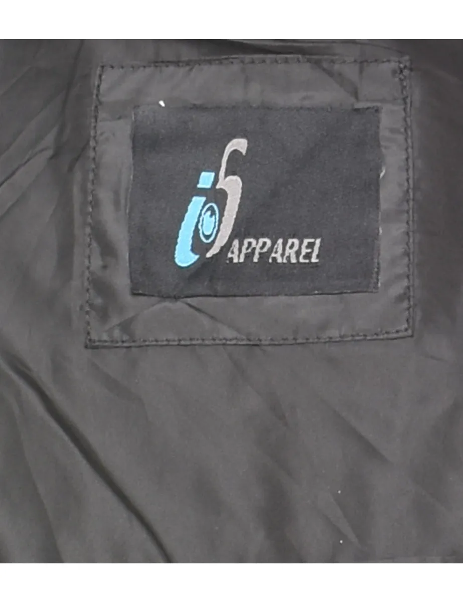 Black & Red Contrast Zip-Front Jacket - M
