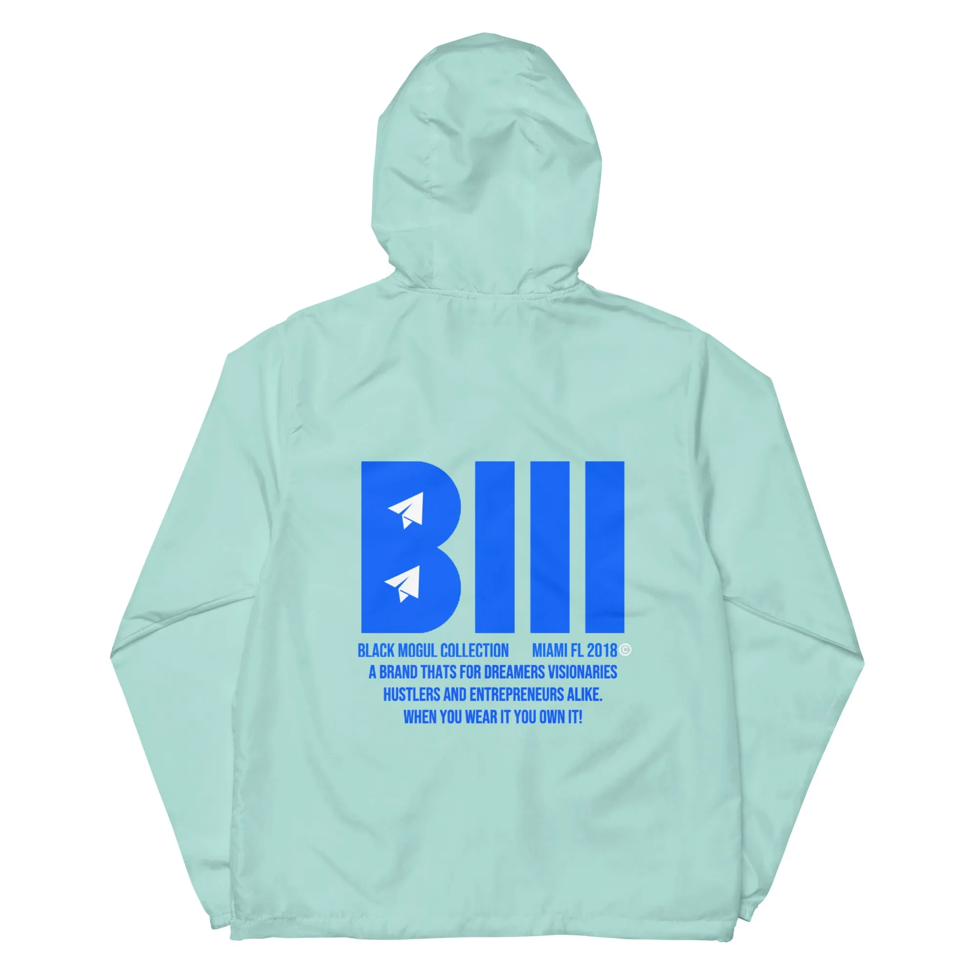 Black Mogul Ocean Blue Unisex lightweight zip up windbreaker