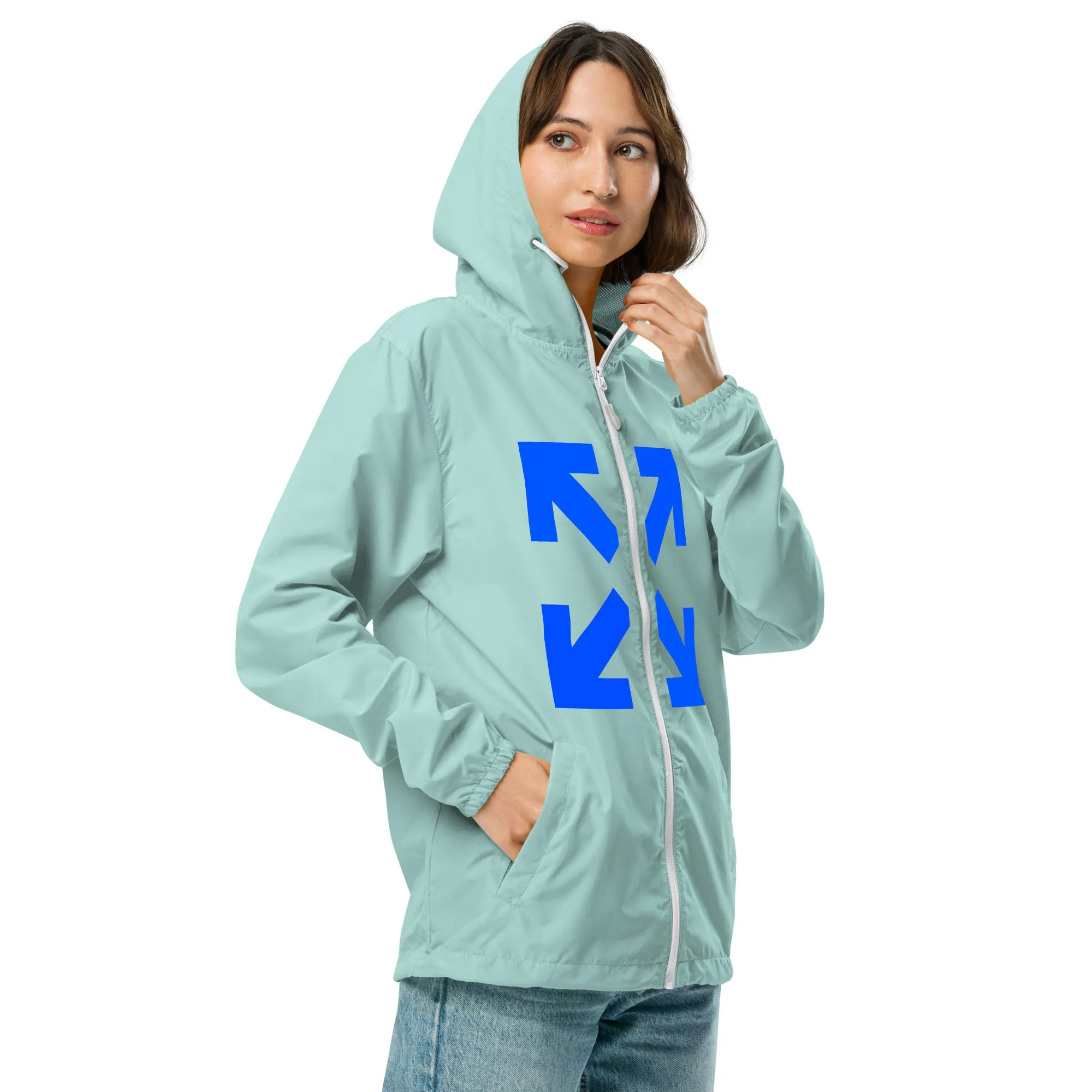 Black Mogul Ocean Blue Unisex lightweight zip up windbreaker
