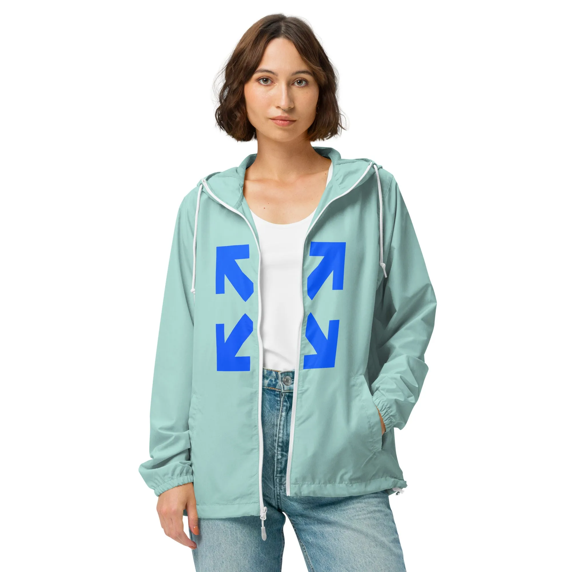 Black Mogul Ocean Blue Unisex lightweight zip up windbreaker