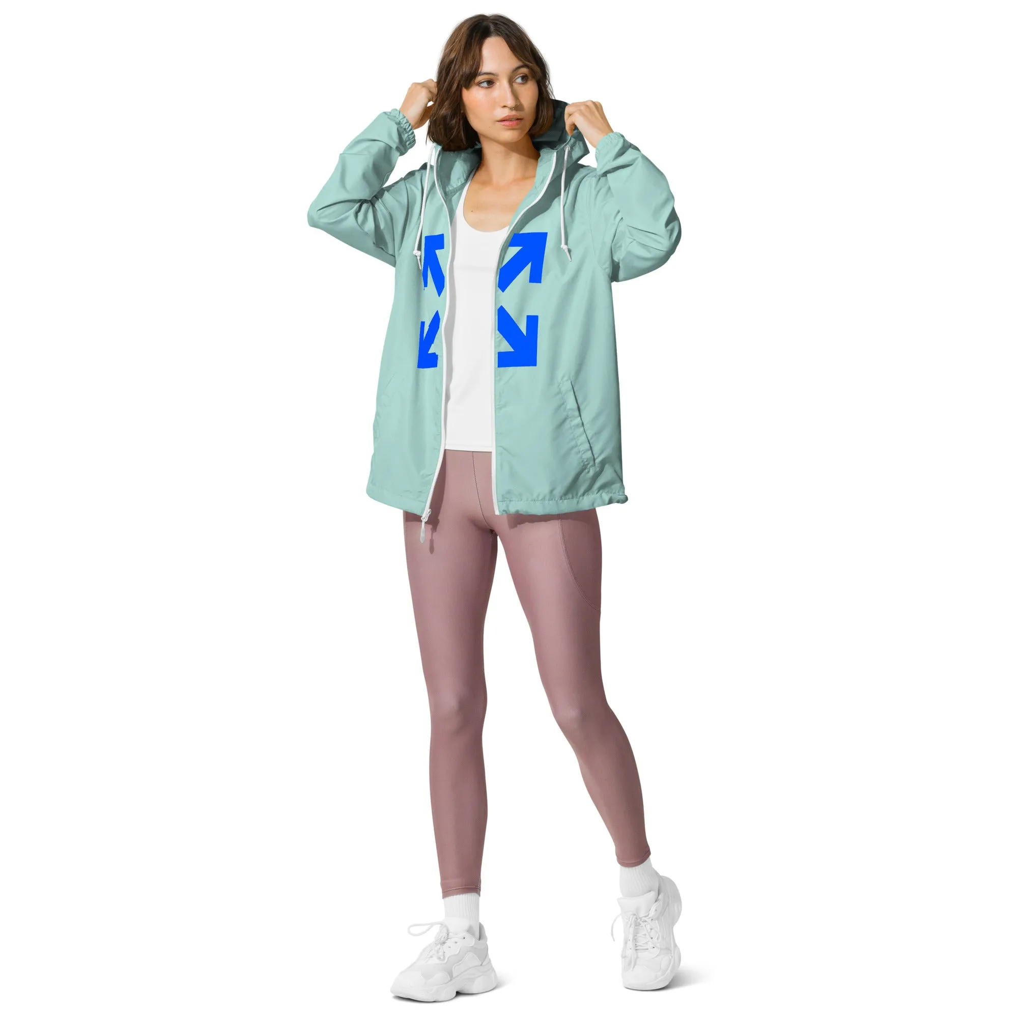 Black Mogul Ocean Blue Unisex lightweight zip up windbreaker