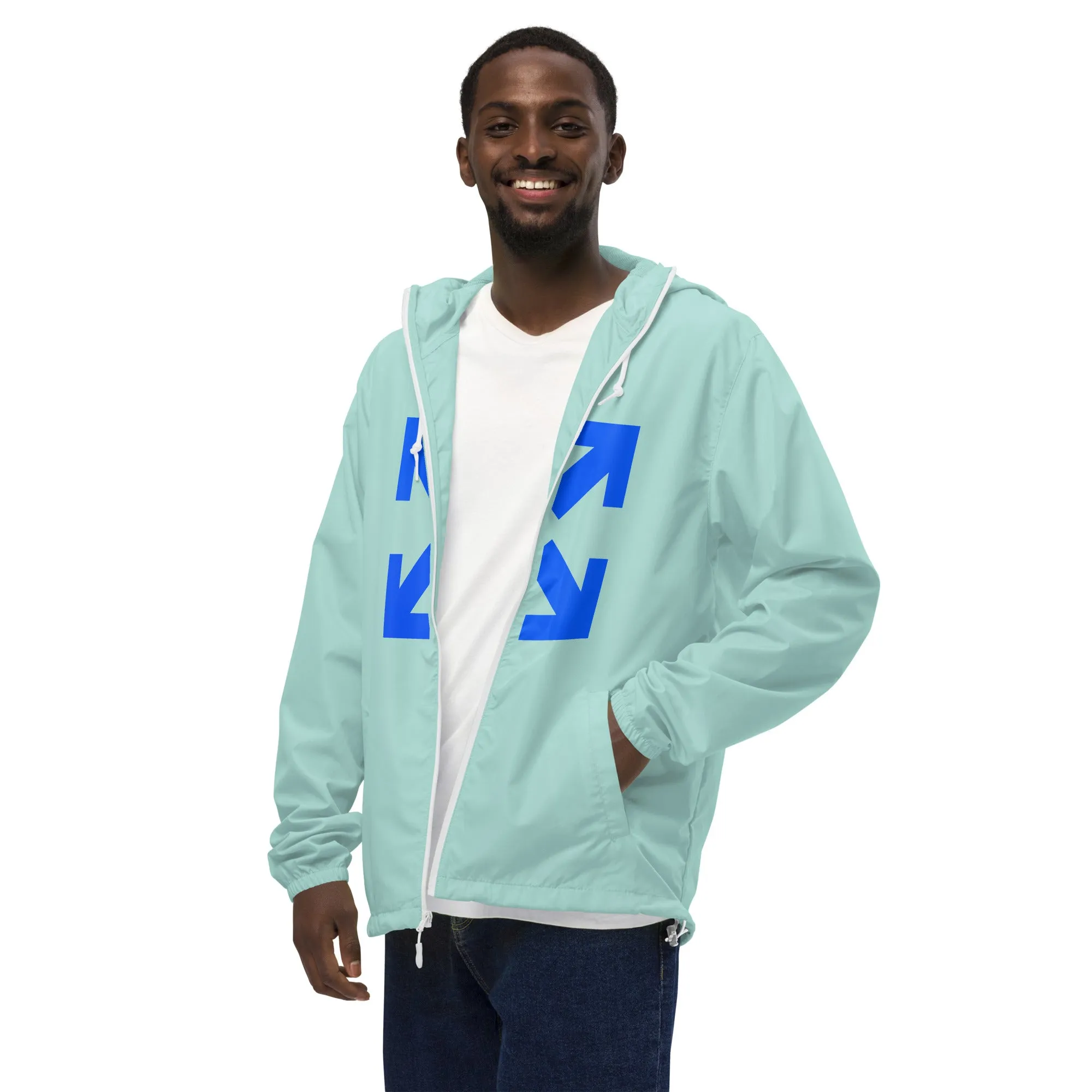 Black Mogul Ocean Blue Unisex lightweight zip up windbreaker