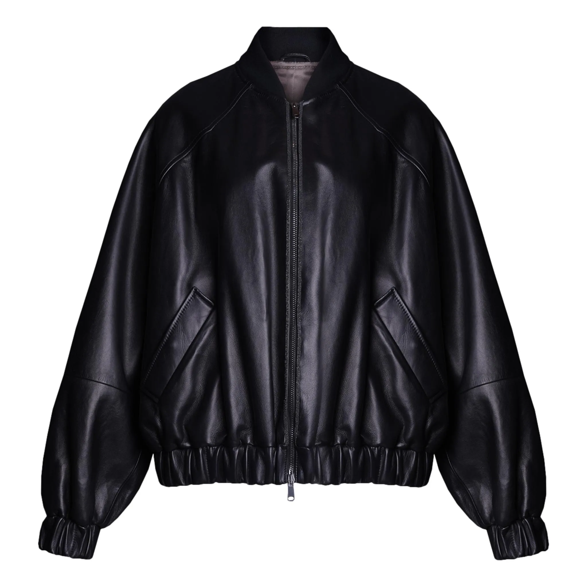 Brunello Cucinelli Leather Bomber Jacket With Mink Fur Lining. Size S