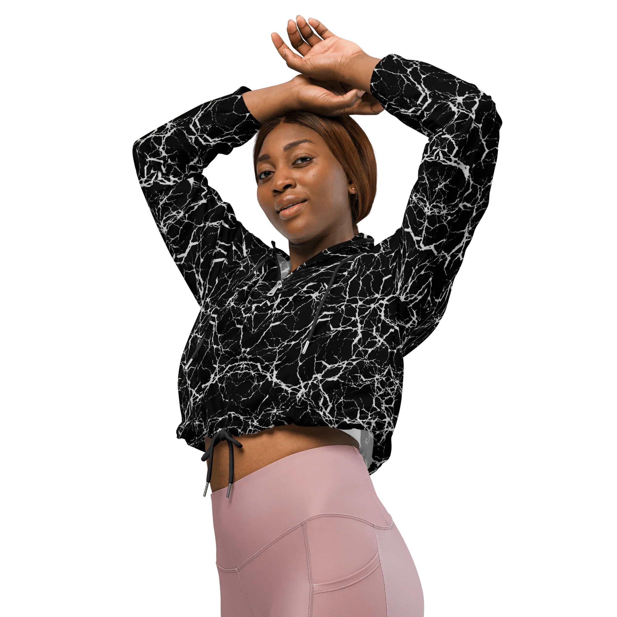 Cracked Chaos Women's Cropped Windbreaker