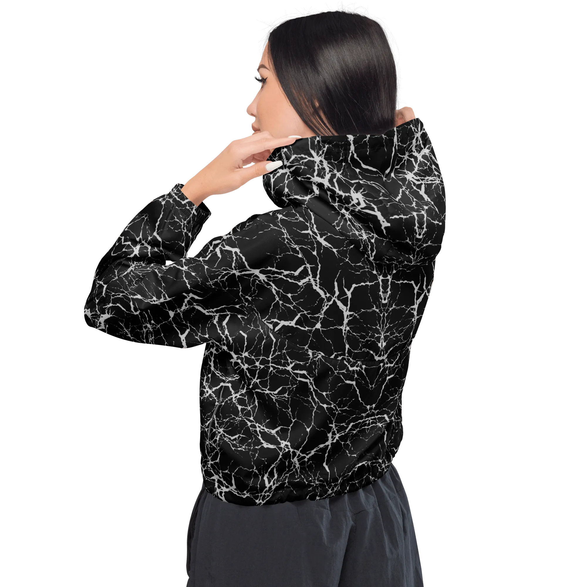 Cracked Chaos Women's Cropped Windbreaker