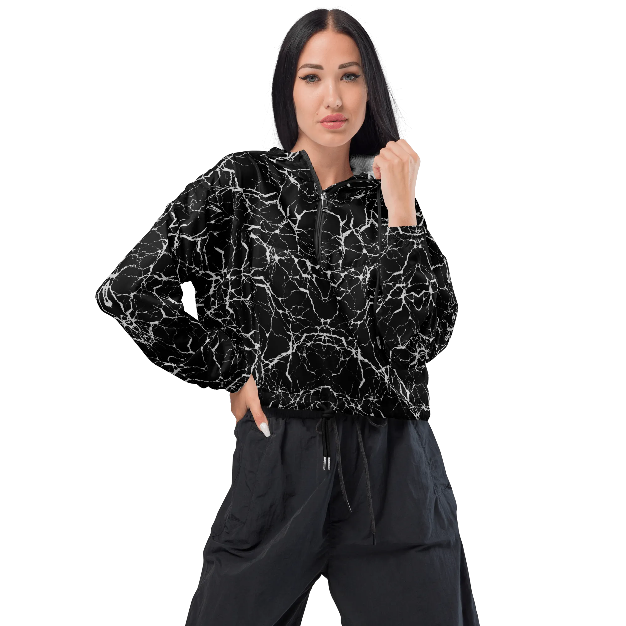 Cracked Chaos Women's Cropped Windbreaker