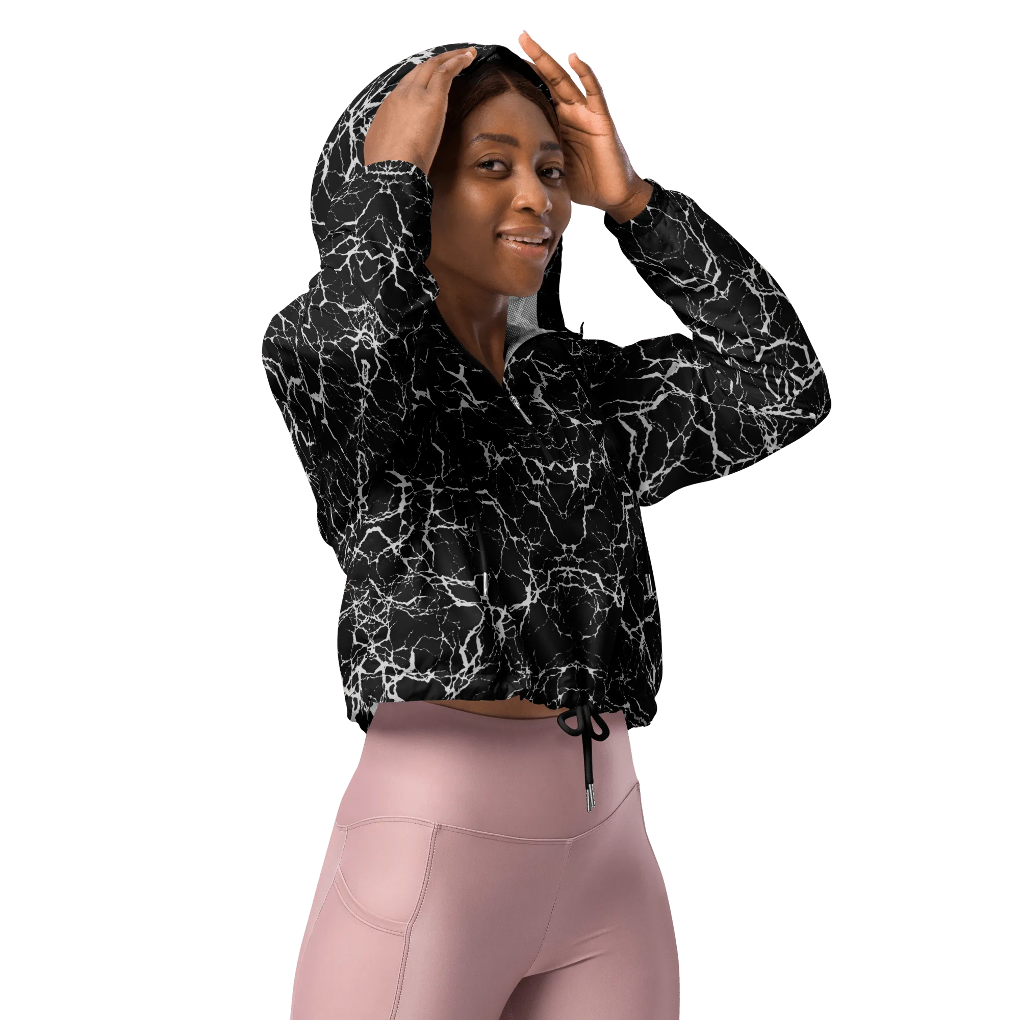 Cracked Chaos Women's Cropped Windbreaker