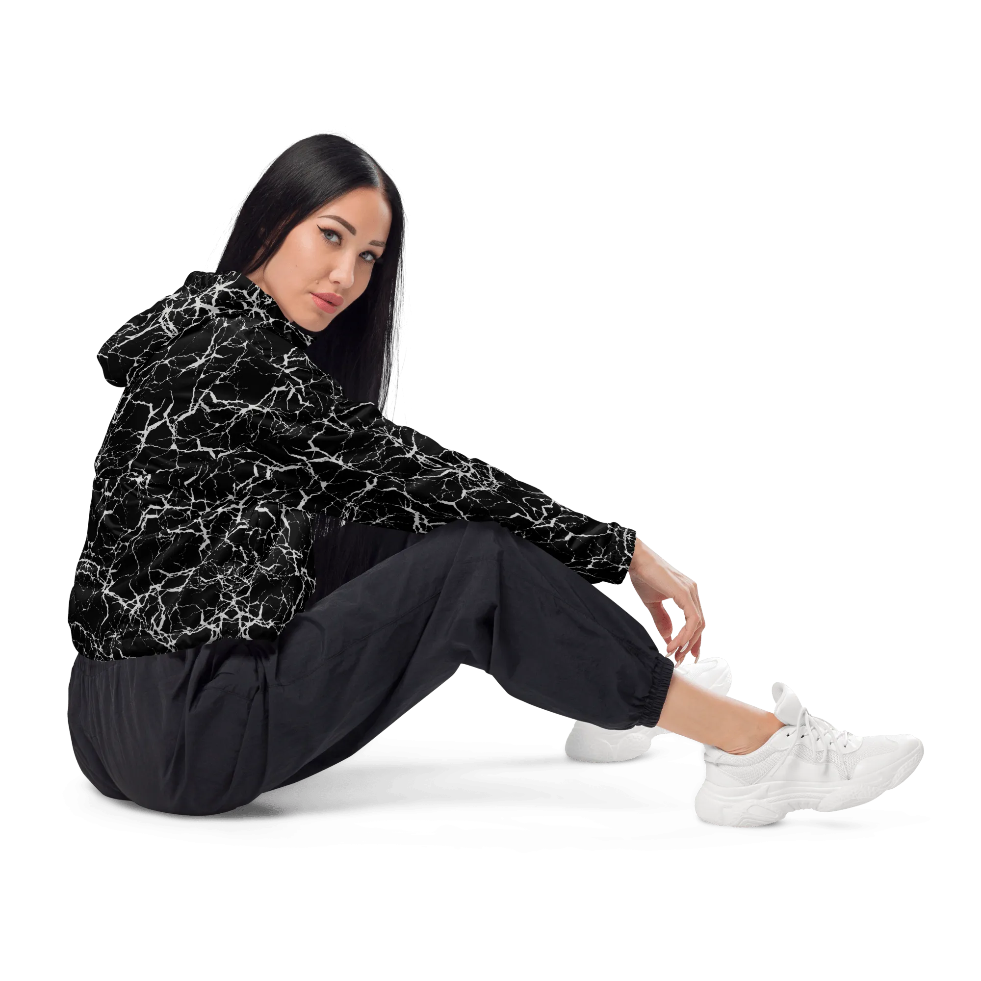 Cracked Chaos Women's Cropped Windbreaker