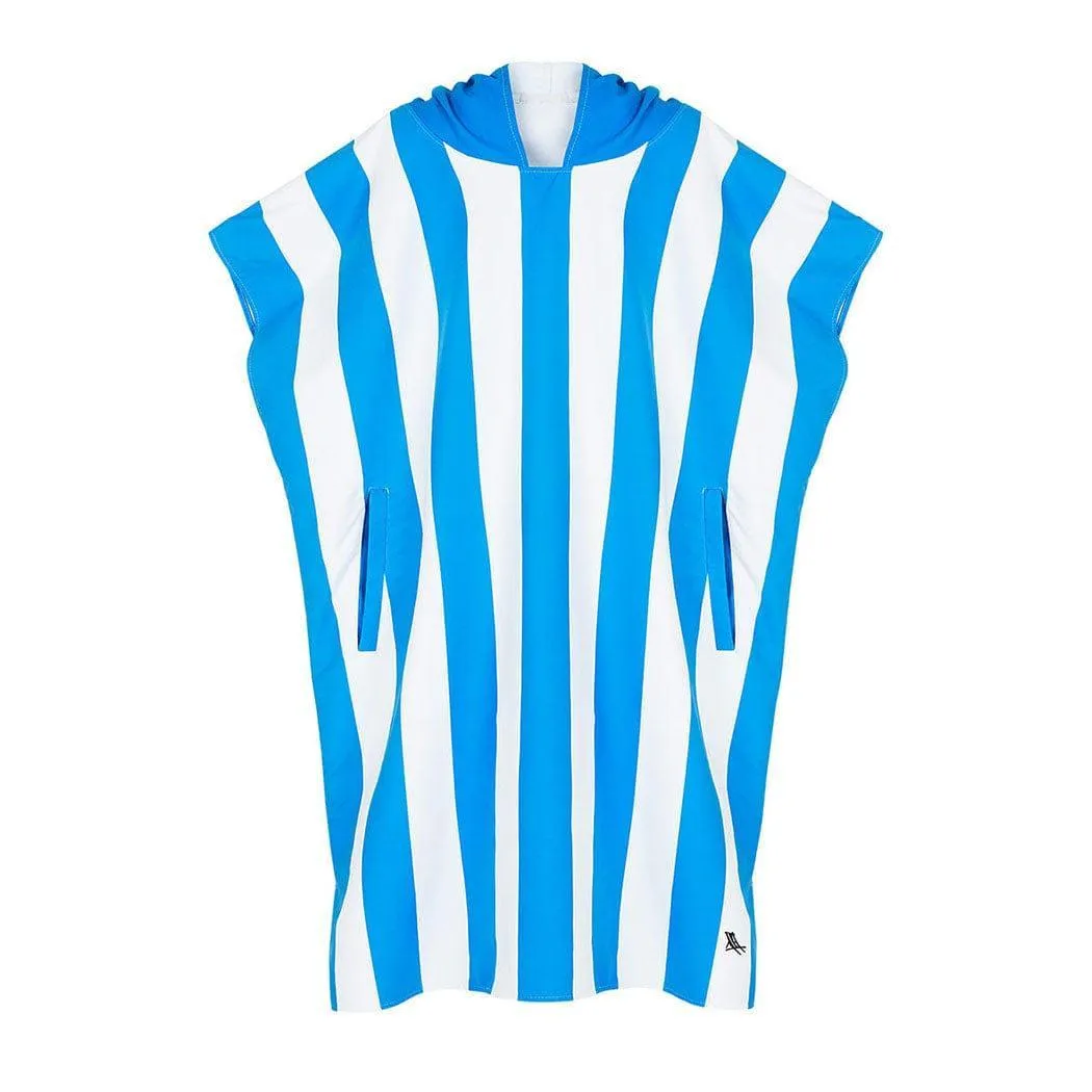 Dock & Bay Adult Poncho Hooded Towel | Cabana Collection | Bondi Blue L
