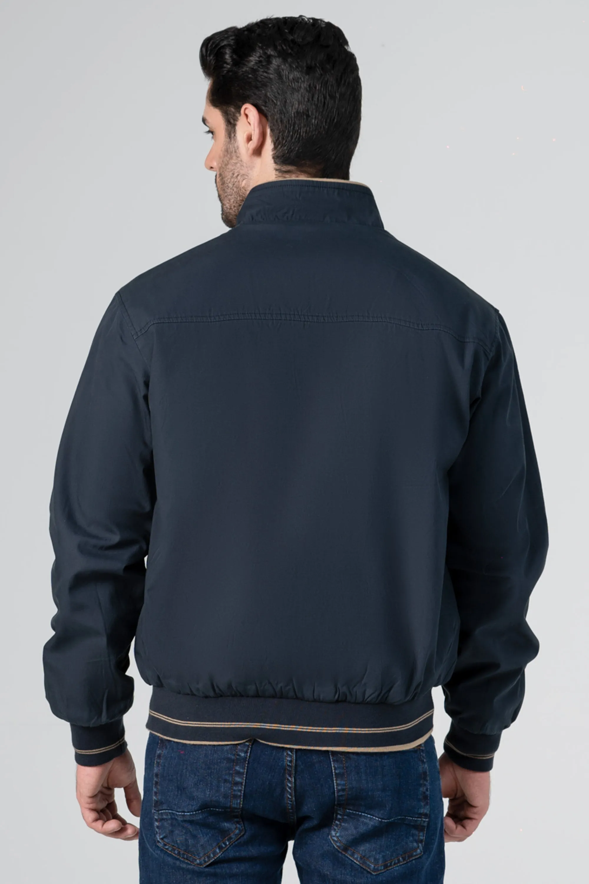 REVERSIBLE TIPPING JACKET FULL SLEEVE NAVY KHAKI