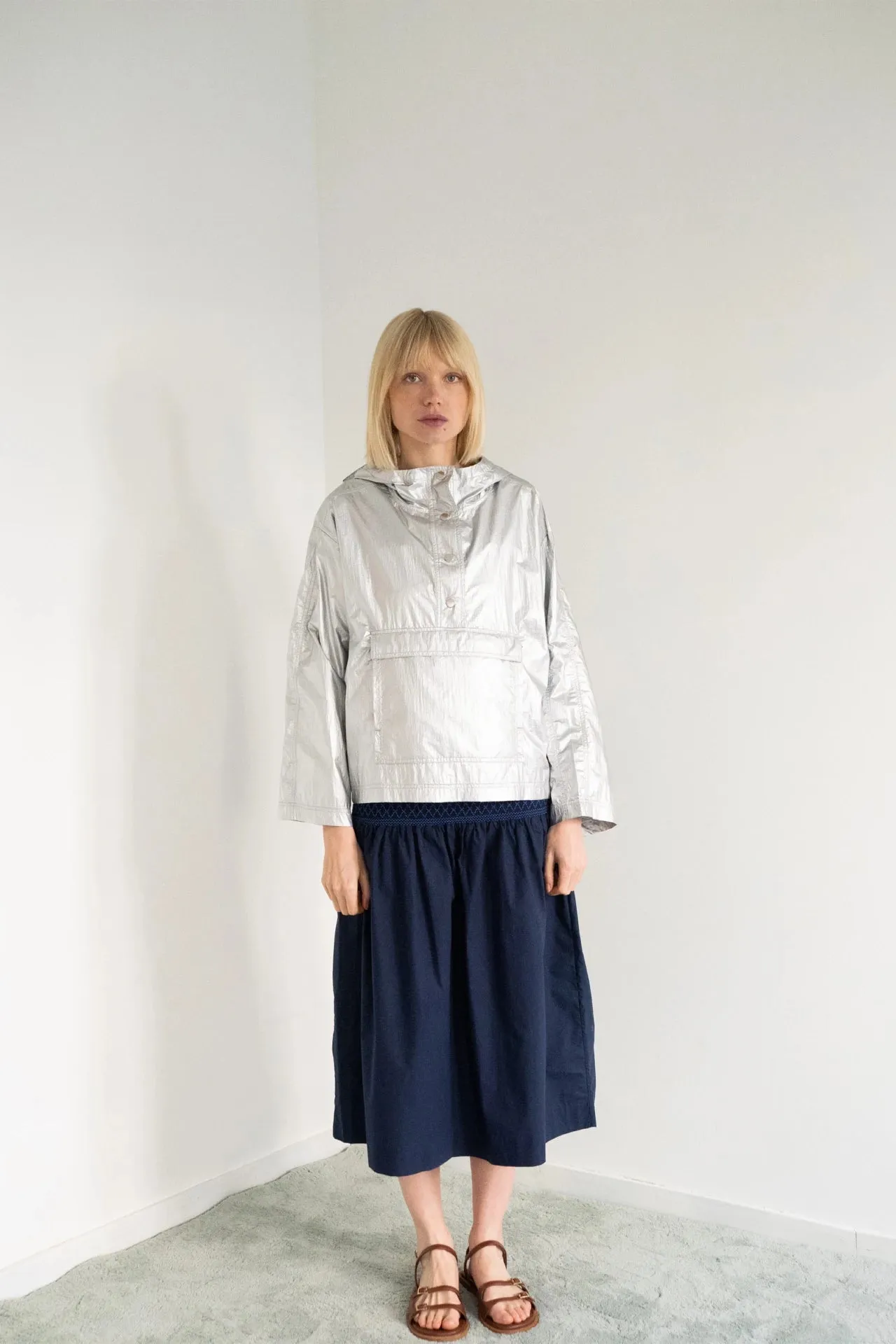 Tiny Big Sister | Metallic Jacket | Silver