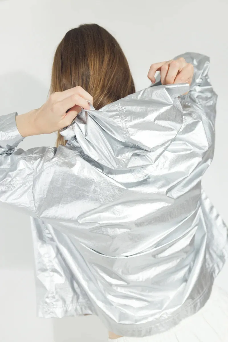 Tiny Big Sister | Metallic Jacket | Silver